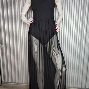 Express Black Sheer Maxi Dress